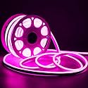 Flexible LED Strip Neon Tape SMD 2835 Soft Silicon Rubber Tube Outdoor Waterproof Light (50 Meter,Color- Pink,Silicone Rubber)