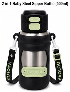 shoppizone steel sipper school bottle 500 ml water bottle