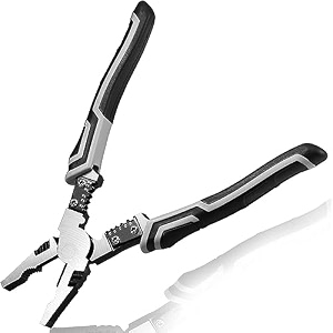 shoppofobix 5 in1 multi-function plier tools made of stainlesssteel with 11 screwdriver bits safety hookbottle openermultifunction pliers 5 in 1 multi-function plier large