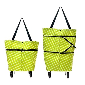 foldable shopping trolley bag with wheels folding travel luggage bagvegetable grocery shopping trolley carry bag