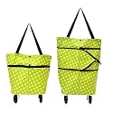 Foldable Shopping Trolley Bag with Wheels Folding Travel Luggage Bag/Vegetable, Grocery, Shopping Trolley Carry Bag