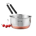 Stainless Steel Copper Bottom Sauce Pan With Flat Base - Tea Maker, Milk Coffee Pan, Bhgoni, Tapeli Patila, Pot (1.5 Litter)