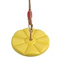 Shopster 6.4 ft Round Monkey Disc Swing for Kids, Height Adjustable Outdoor Swing for Kids &amp; Adults,Heavy Duty Material, Indoor &amp; Outdoor Use, 120kg Weight Capacity, Includes Carabiner - Yellow