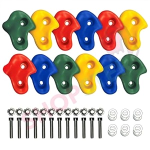 shopster extra large wall rock climber for kids climbing holds pack of 12 - colourful diy indoor rock climbing for kids at home  perfect for kids climbing activity indoor amp outdoor playground