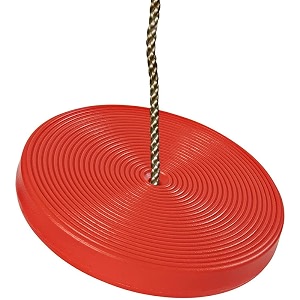 shopster kids hanging rope with plastic monkey disc swing for kids  indoor play area adjustable height perfect for home kids indoor activity equipment outdoor playground climbing garden fun red