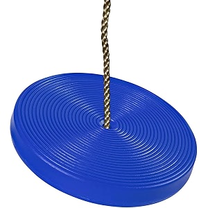 shopster kids hanging rope with plastic monkey disc swing for kids  indoor play area adjustable height perfect for home kids indoor activity equipment outdoor playground climbing garden fun blue