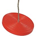 Shopster Kids Hanging Rope with Plastic Monkey Disc Swing for Kids – Indoor Play Area, Adjustable Height, Perfect for Home, Kids Indoor Activity Equipment, Outdoor Playground Climbing Garden Fun Red