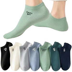 shopstyle ankle length socks for men and women free size pack of 7  made with cotton breathable anti odour amp moisture absorbent cotton unisex cute design multi color