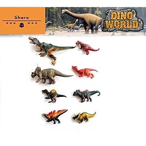 shoro cartoon animal dinosaur figures set for kidsdinosaur animal play setdinosaur toy figure set of 8ps