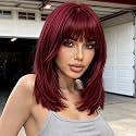 Ucubb Wig with Bangs for Women Layered Hairstyle Synthetic Heat Resistant