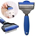 Short Hair Deshedding Brush Pet Grooming Tool for Dogs, Mat Remover Comb for Cats, Dog Rake, Cat Shedding Undercoat Supplies, Dematting Matted Haired Pets, Groomer for Horses (Blue)