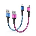 Short iPhone Charger Cord, 1FT/2Pcs USB A to Lightning Cable Fast Charging