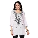 Short Kurti for Women for Jeans Chikankari