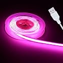 Short LED Strip Lights, Pink, 5V USB COB (3.28FT/1M)