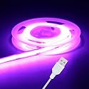 Short LED Strip Lights, Purple, 5V USB COB (3.28FT/1M)