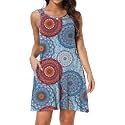 Short/Long Sleeve Women's Cold Shoulder Dress with Pockets Casual Swing T-Shirt Dresses