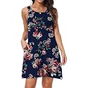 Short/Long Sleeve Women's Cold Shoulder Dress with Pockets Casual Swing T-Shirt Dresses