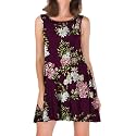 Short/Long Sleeve Women's Cold Shoulder Dress with Pockets Casual Swing T-Shirt Dresses