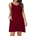 Short/Long Sleeve Women's Cold Shoulder Dress with Pockets Casual Swing T-Shirt Dresses
