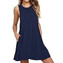 Short/Long Sleeve Women's Cold Shoulder Dress with Pockets Casual Swing T-Shirt Dresses