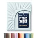 Short Queen RV Fitted Sheet - Single Fitted Sheet Only - Cooling - Ice Blue