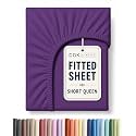 Short Queen RV Fitted Sheet - Single Fitted Sheet Only - Cooling - Purple