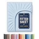 Short Queen RV Fitted Sheet - Single Fitted Sheet Only - Cooling - Sky Blue