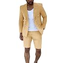 Short Suits for Men 2 Piece Summer Mens Suit Beach Wedding Tuxedo