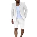 Short Suits for Men 2 Piece Summer Mens Suit Beach Wedding Tuxedo