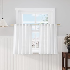 Short White Curtains 40 Inch Length for