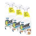 SHOUT Pet Stain Remover Spray, Color-Safe Multisurface & Carpet Cleaner Solution for Dog & Cat Urine, Feces, Vomit & Mud, Fights Odors & Remarking, Fast-Acting Cleans in 5 Minutes or Less, 22oz
