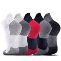 Vividmoo No-Show Ankle Socks Men-Women, Low-Cut Performance Athletic Cotton Socks 5pairs