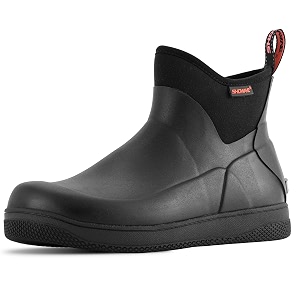 Showave Mens Deck Boots Waterproof Ankle Rain