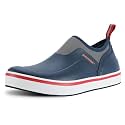 Showave Men's Deck Shoes Waterproof Short Rain Boots Breathable Sports Sailing Booties Non-Slip Rubber Boots Low Cut Design for Outdoor Fishing Gardening Walking