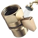 Brushed Gold Shower Head Flow Restrictor, 1/2" IPS Copper