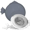 Shower Hair Drain Catcher & Bathtub Drain Stopper Set, 4.4"