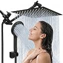 Shower Head, 8ââ‚¬Ëœââ‚¬â„¢ High Pressure Rainfall Shower Head/Handheld Shower Combo with 11' Extension Arm, 9 Settings Adjustable Anti-leak Shower Head with Holder, Height/Angle Adjustable, Chrome, Matte Black