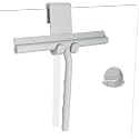 Shower Squeegee for Glass Doors, Full Silicone Jacketed Squeegee with Ergonomic Handle &amp; No-Drill Hook, Cleaning Tool for Windows, Mirrors, Tiles, Bathroom &amp; Car - Grey