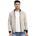 SHOWOFFFF Men Solid Bomber Jacket Mandarin