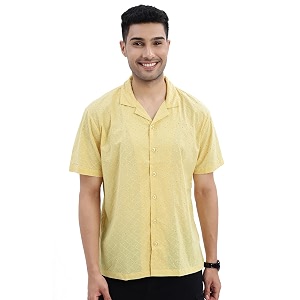 SHOWOFFFF Men Solid Casual Shirt Cuban