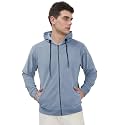 SHOWOFFFF Men Solid Front-Open Sweatshirt Hooded