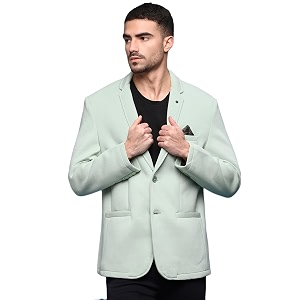 SHOWOFFFF Men Solid Single Breasted Casual Blazer