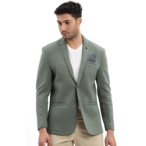 SHOWOFFFF Men Solid Single Breasted Casual Blazer