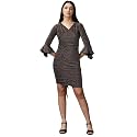 SHOWOFFFF Women Self Design Wrap Casual Dress