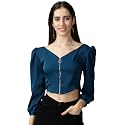 SHOWOFFFF Women Solid Casual Top V