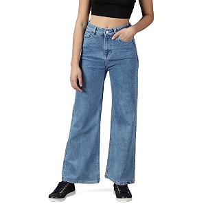 SHOWOFFFF Women Wide Leg Jeans Denim