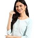 SHOWOFFFF Women Woven Design Straight Ethnic Kurta