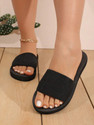 Shozie Women Slides (Black , 8)