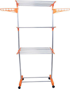 shp steel floor cloth dryer stand stainless steel series01 3 tier
