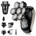 SHPAVVER Head Shavers for Bald Men: 5-in-1 Upgraded Electric Razor - IPX7 Waterproof Shaving Grooming Kit for Balder - Turbo Speed &amp; Precision Blades (Deep Gold)
